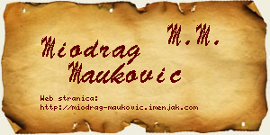 Miodrag Mauković vizit kartica